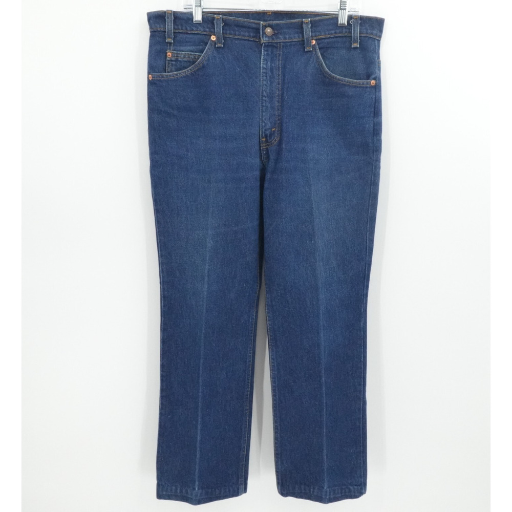 Vintage Levis Jeans Mens 36x29 Blue Dark Wash Bootcut Orange Tab‎ Americana USA